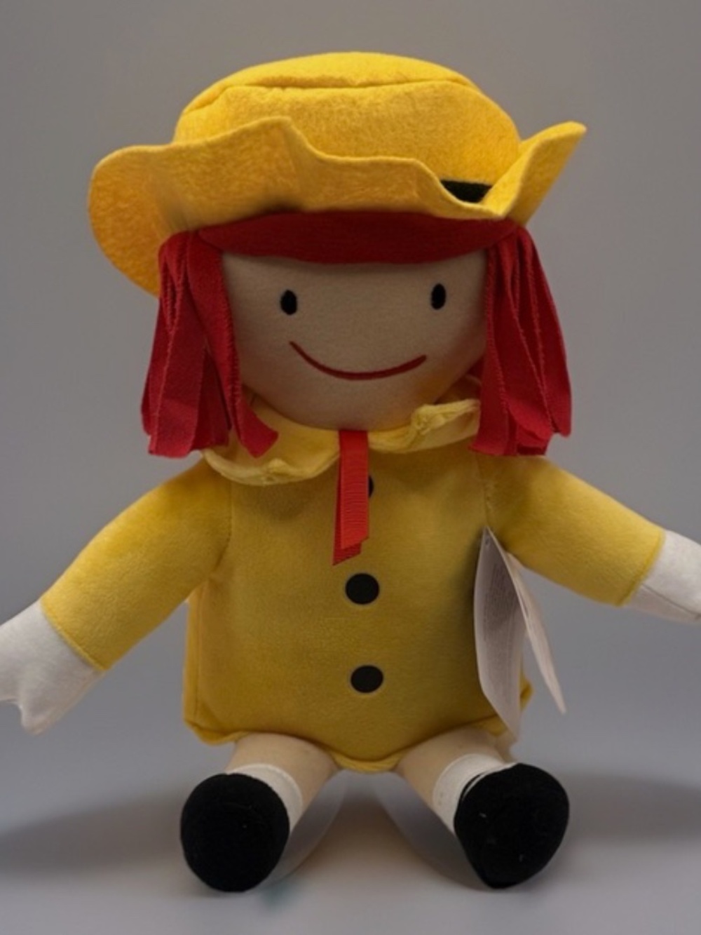 NEW Madeline Yellow Coat Hat Collectible Plush Doll, Book Character, 15"